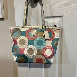 Coach sateen tote